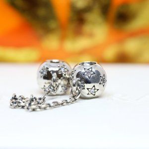 PANDORA ASIAN-EXCLUSIVE STARRY SAFETY CHAIN CHARM